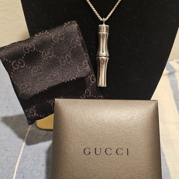 NOT FOR SALE!!!       Gucci Silver Bamboo Necklace - Picture 8 of 8